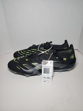 Adidas Predator Elite FG Soccer Cleats Men's Size 11.5 Black Neon Hybridtouch